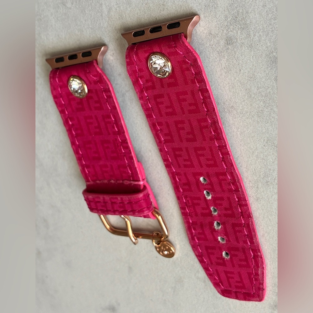 Spark*l Authentic Upcycled Fendi Apple Watch Band Sivella - Size 2, 38-41mm - Picture 5 of 5
